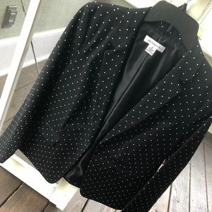 Liz Claiborne Black & White Polka Dot Blazer